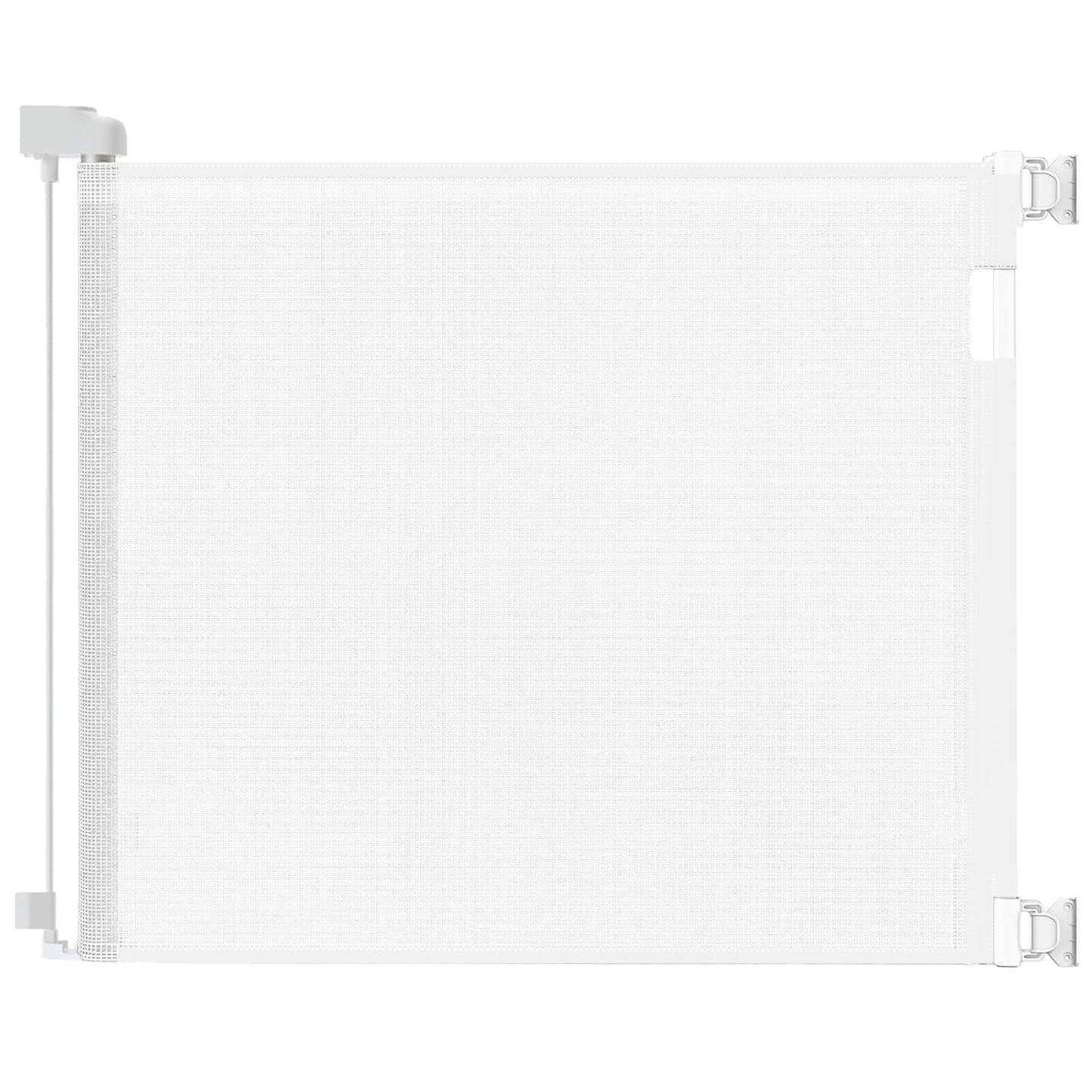 Veraste Retractable Baby Gate for Doorways and Stairs, Mesh Safety Gate for Pet, Indoor & Outdoor Use, One-Hand Operation, Easy Installation, 33.6" Tall, Expands to 55" Wide（White,33.6"x55"