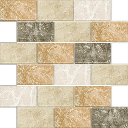 BSABSAQAA 10 Sheets Peel and Stick Backsplash for Kitchen 12"X12" Back Splash Adhesive Subway Wall Tile Sticker for Bathroom on Renter Friendlyn Marble