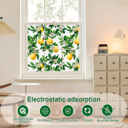 SOMWISE Frosted Glass Window Film, Heat Insulation, UV Block, Anti-Glare, One Way Privacy Tint, Static Cling for Home Bathroom Door, Renter Friendly, Day & Night Privacy