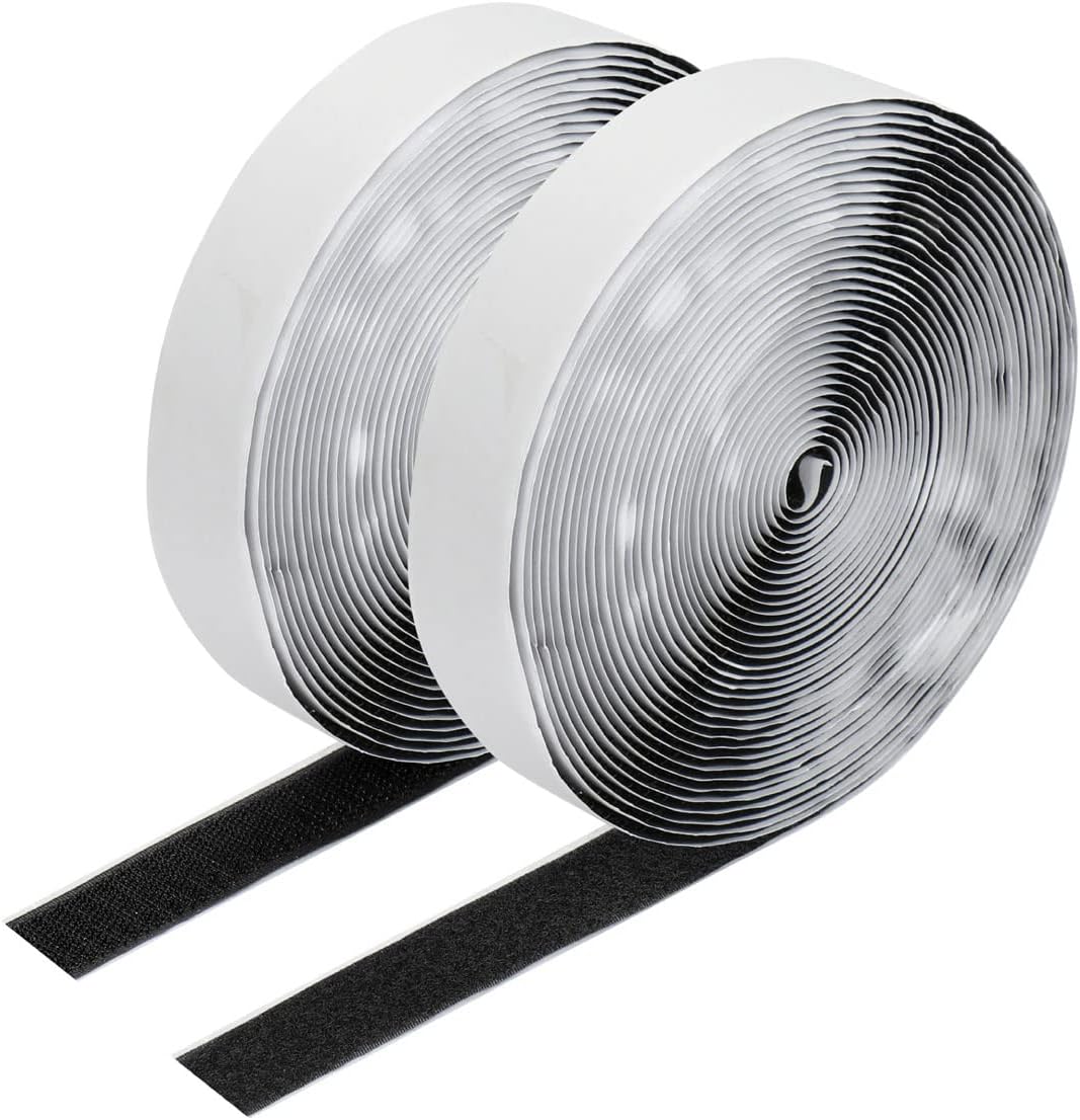 41Ft x 1 Inch Self Adhesive Strips, Heavy Duty Strong Back Sticky Fastening Tape,Nylon Fabric Fastener Mounting Tapes for Sewing, Crafting,DIY- Indoor or Outdoor Use (White)