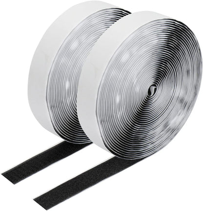 41Ft x 1 Inch Self Adhesive Strips, Heavy Duty Strong Back Sticky Fastening Tape,Nylon Fabric Fastener Mounting Tapes for Sewing, Crafting,DIY- Indoor or Outdoor Use (White)