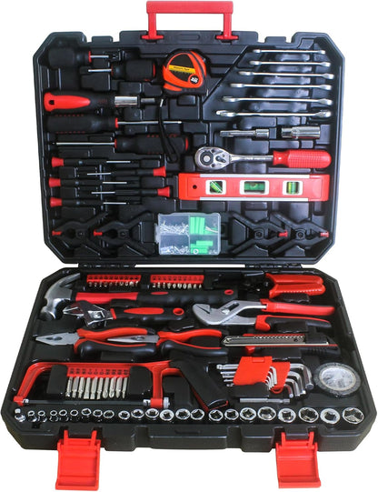 899PCS Tool Set, Household Tool Kit with Rolling Tool Box, Complete Tool Box Set Hand Tool Set with Tool Box, Mechanic Tool Set Rolling Tool Set for Home/Auto Repair Tool Set (Black)