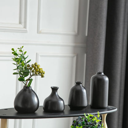 JOJUNO White Bud Vases, Small Ceramic Vase Set of 11, Mini Pottery Vases for Flowers, Decorative Pieces for Home Modern Decor, Boho Decor, Chic Accents for Living Room Dining Table Shelves