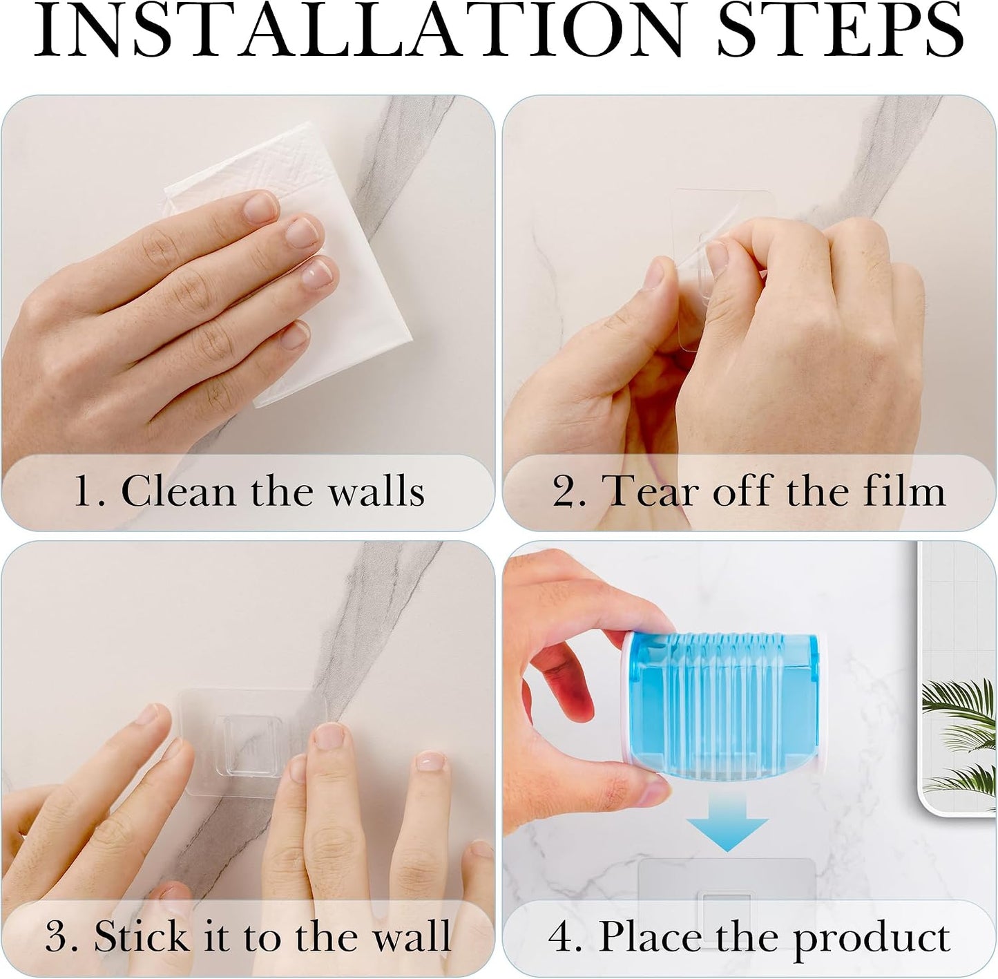 1 Pack Toothbrush Holder Wall Mounted with Cover for Bathroom, 2 Slots Toothbrush Storage Organizer for Shower, Self Adhesive Toothbrush Hanger (Grey)