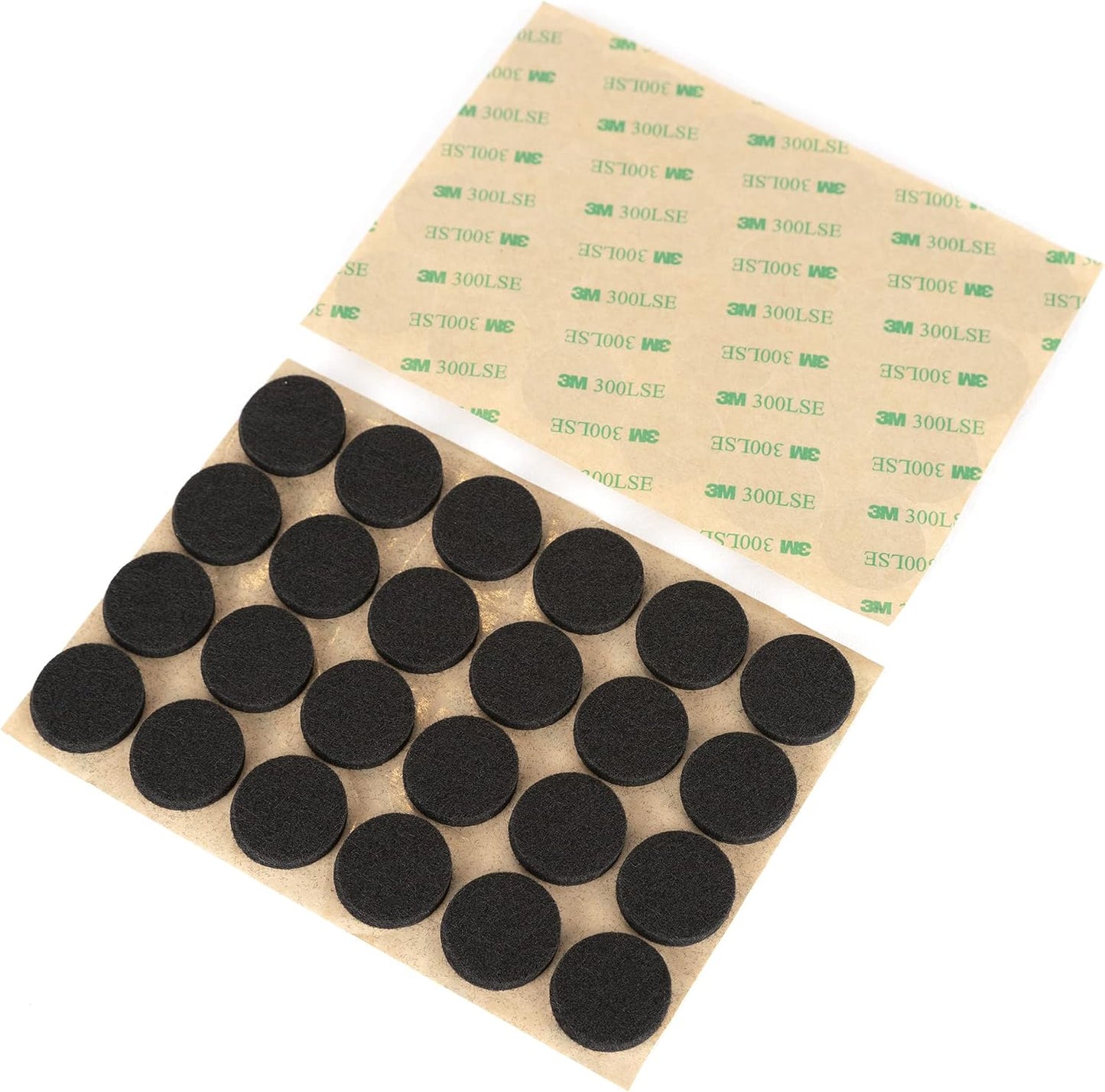 Furniture Felt Pads 3/4" (19mm) Diameter Round 3M Self Adhesive Protects Furniture and Floors Against Bumps and Scratches 140 Pack - Black