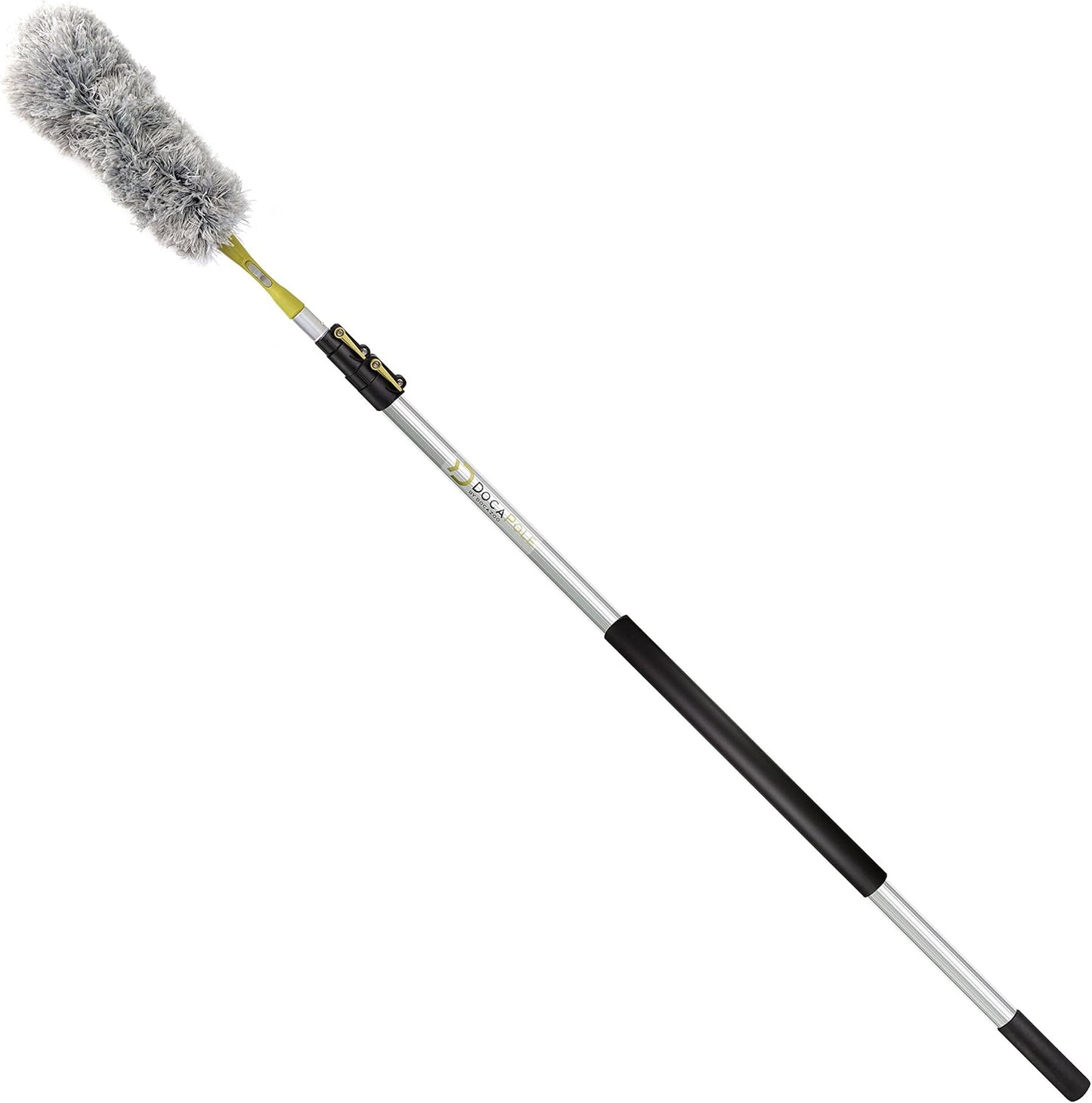 DOCAZOO DOCA Telescoping Pole 7-28 Ft - Extension Pole for Cleaning, Feather Duster, Window Washing Kit, Paint Roller, Window Squeegee - High Reach Extendable Kit for Indoor & Outdoor - Pole Only