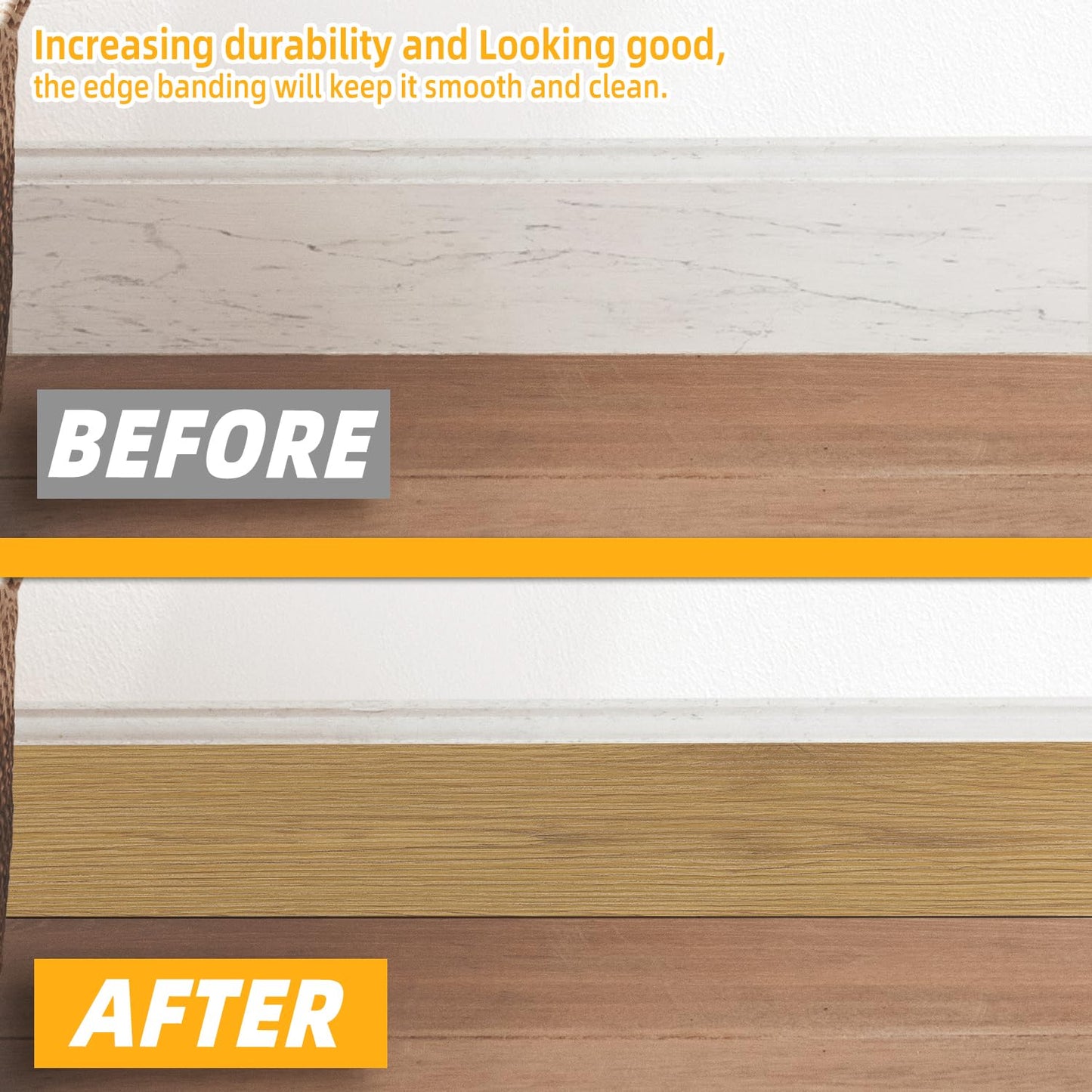 GSCIT Club Wood Grain Repair Tape, 2.4 inch X 15ft Self Adhesive Maple Grain Repair Patch for Tables, Chairs, Baseboards, Doors, Windows, Floors, Handicraft DIY. - Colors A