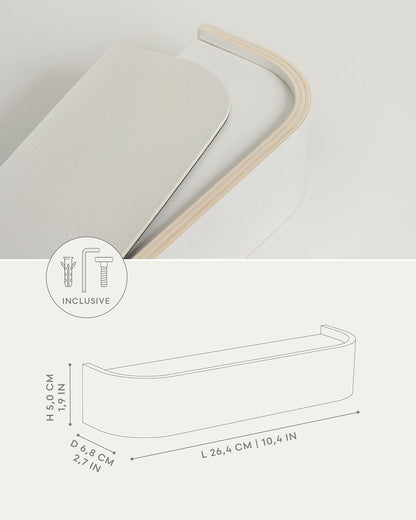Kazai. Key Holder 'Toke' | Minimalist Key Hook Design from Berlin | Modern Key Holder Wall Mount with Wooden Shelf | Key Rack for Wall as Entryway Organizer | Walnut
