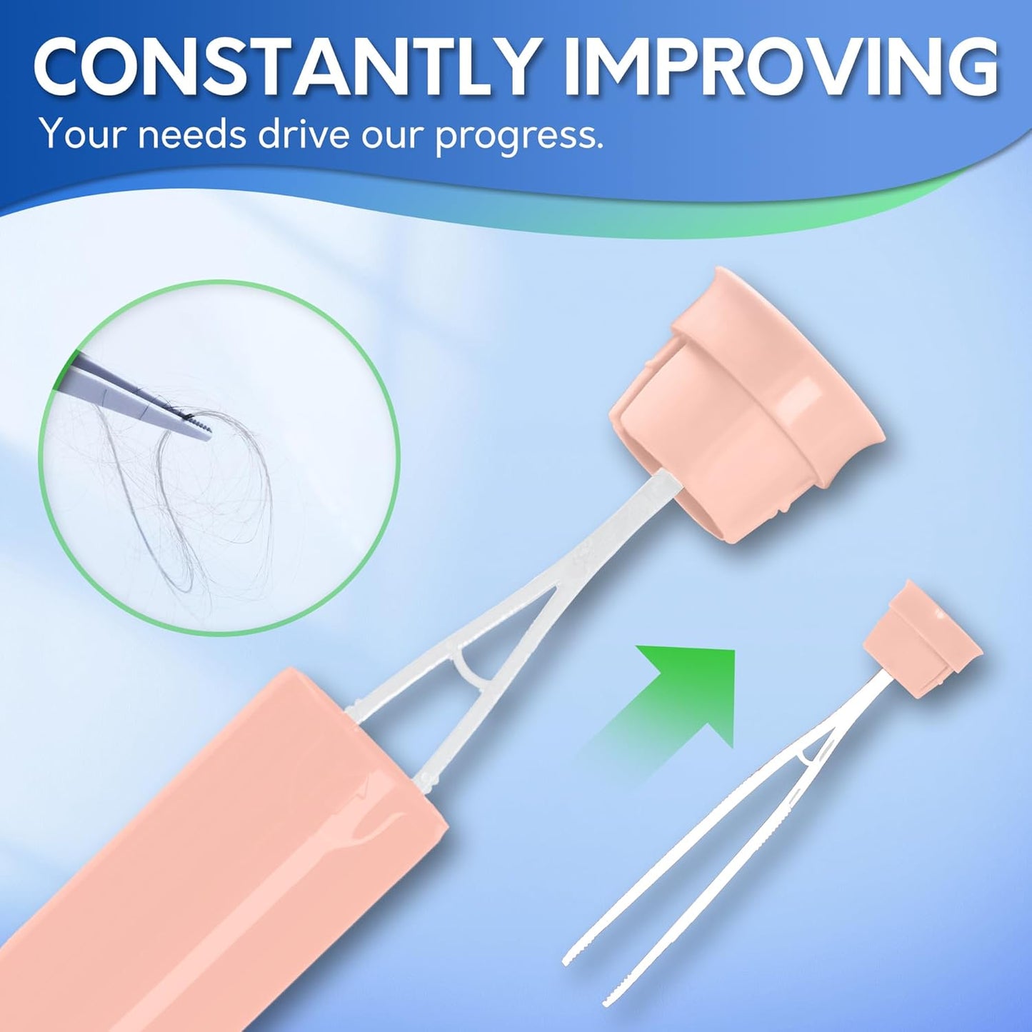BOOMJOY Toilet Brush and Holder Set, Silicone Toilet Bowl Cleaner Brush, Bathroom Cleaning Bowl Kit with Tweezers, Bathroom Accessories with Aluminum Handle - White