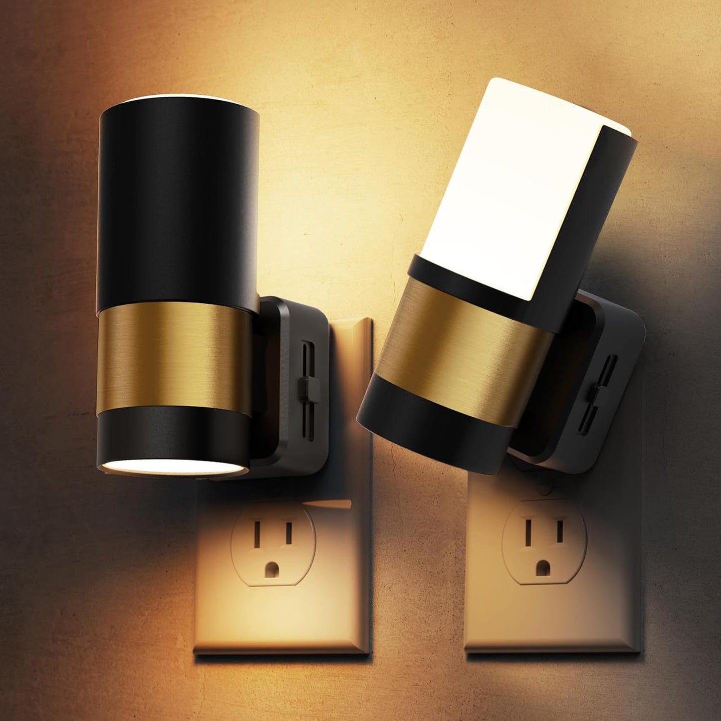 L LOHAS LED Night Light Plug in, Night Lights Plug into Wall, Light Sensor, 0-100LM Soft White 3000K, Dimmable Night Light, Modern Nightlight for Kids Bathroom Hallway Bedroom Kitchen Stairway, 2 Pack