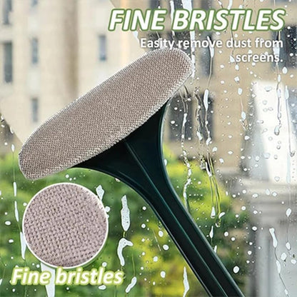 2 in 1 Mesh Cleaner Brush, Double Sided Wet & Dry Dual Purpose Window Screen Cleaning Brush, 2 in 1 Multifunctional Screen Brush, Extendable 2 in 1 Mesh Cleaning Brush (2Pcs-F)