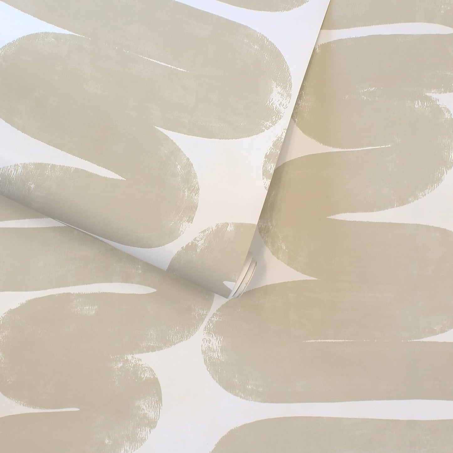 Tempaper x Bobby Berk White & Black Wiggle Room Removable Peel and Stick Wallpaper, 20.5 in X 16.5 ft, Made in The USA