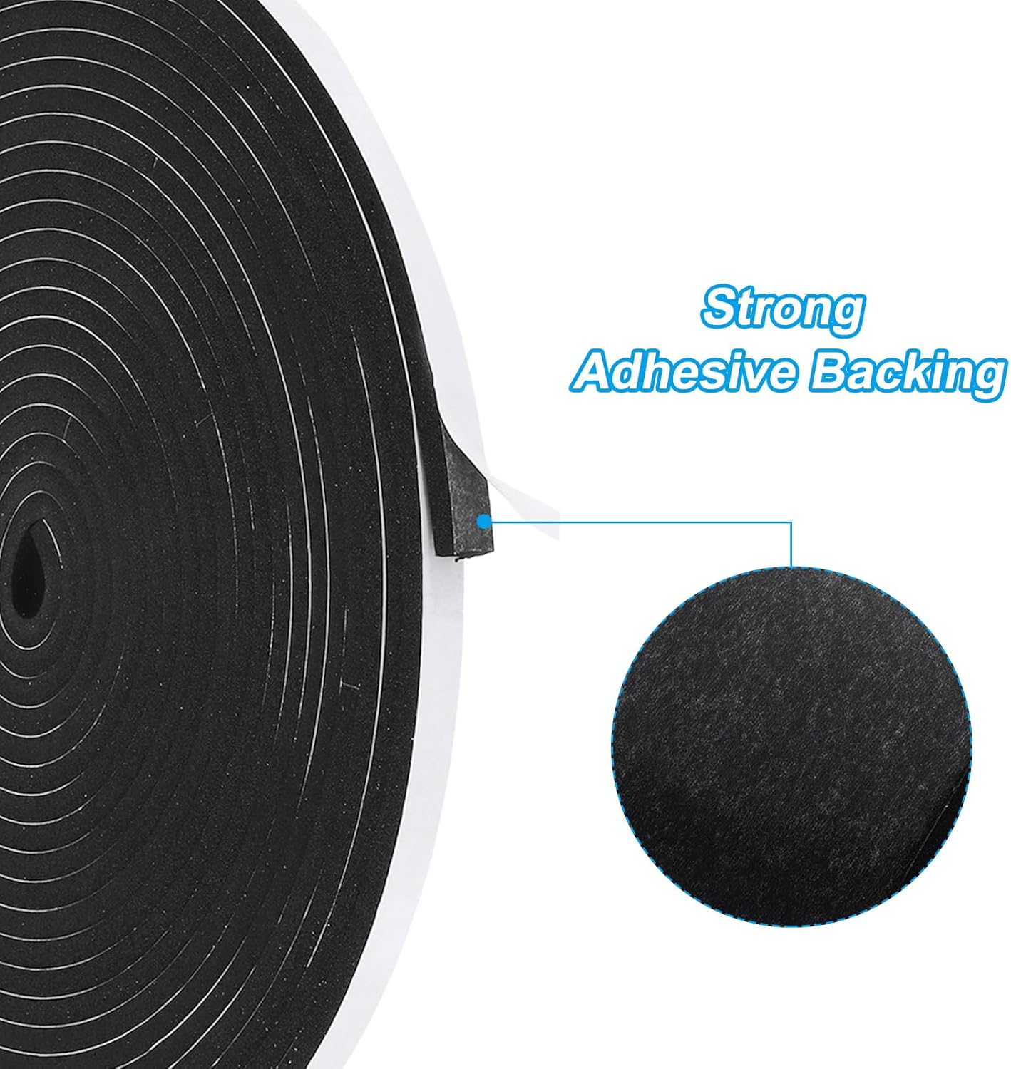 PATIKIL Weather Stripping Door Seal Strip, 3/8 Inch x 1/4 Inch x 32 Ft Self Adhesive Soundproof High Density Foam Tape Insulation for Door Window Air Conditioning, White - Colors A