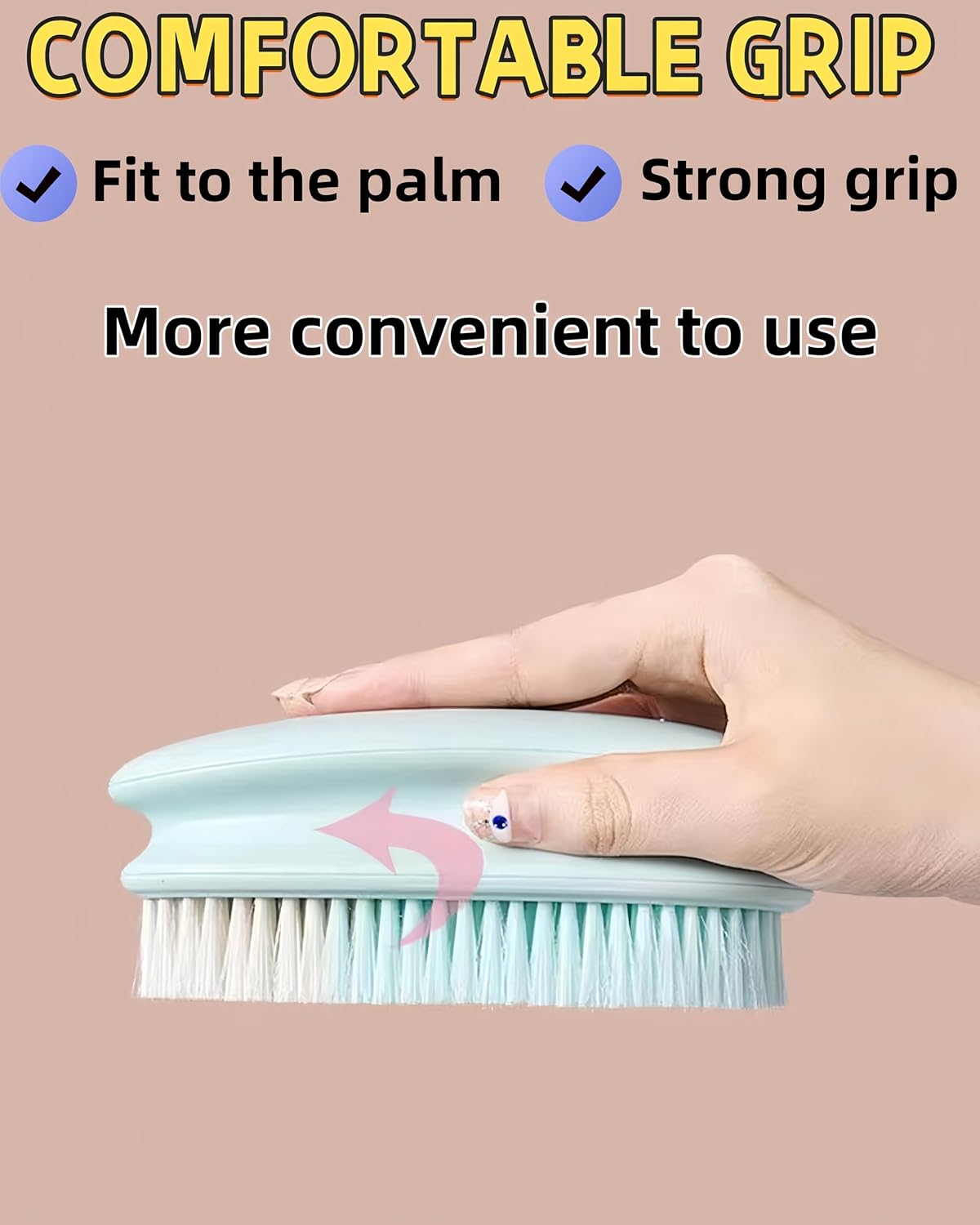 2 Pack Soft Bristle Cleaning Brush & 2 Pack Stain Remover Brush Laundry Brush Scrub Brush Household Cleaning Brushes for Fabric,Carpet, Clothes, Shoes