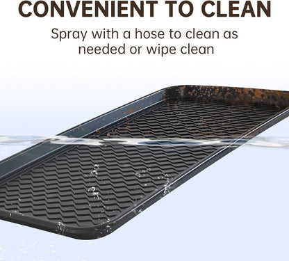 Boot Tray for Entryway, 3 Pack Waterproof Shoe Trays for Indoor Outdoor Use 20"x15" Durable Shoe Mat with Raised Edge, Non-Slip Tray for Boots, Pets, Garden & Muddy Shoes