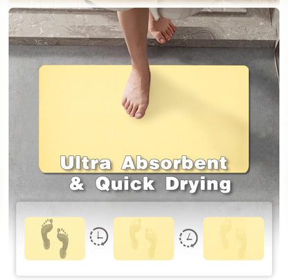 TYUU Bath Mat, Bathroom Rugs Non Slip Washable Thin Absorbent Quick Dry Bath Mat Fits Under Door Bathroom Floor Mat Perfect for Bath, Shower, or Sink 16"x24" Dark Grey