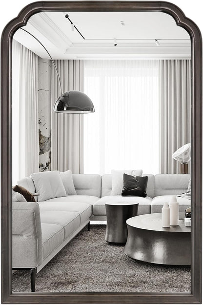 WallBeyond Full Length Mirror Wall Mounted 65"x22", Rustic Wooden Frame Floor Mirror, Large Full Body Mirror for Bedroom, Leaning or Hanging Against Wall, Natural