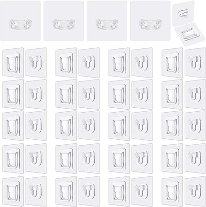 Double Sided Adhesive Wall Hooks,24 Pack Self Adhesive Hooks,Suitable for Hanging and Organizing