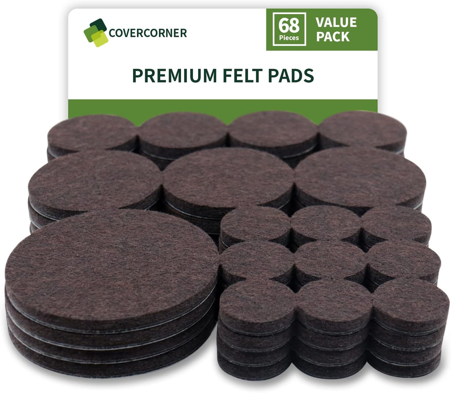 Felt Furniture Pads for Hardwood Floors 48 PCS, Furniture Pads, Floor Protectors for Hardwood Floors, Felt Pads for Furniture, Round, Dark Brown