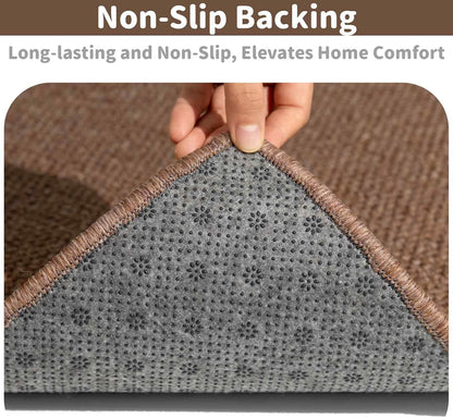 Brakki Bullnose Carpet Stair Treads, Non Slip Stair Treads for Wooden Steps Indoor, Stair Runner, Soft Stair Rugs, Edging Stair Protectors, Washable, 29.5"x9.5"x1.5" 14pcs, Beige