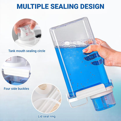 Laundry Detergent Dispenser - 61oz Refluxable Plastic Liquid Laundry Detergent Container for Laundry Room Organization