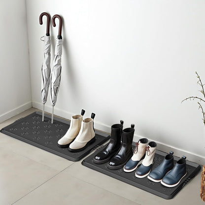 Azadx Heavy Duty Boot Trays Natural Rubber Shoe Mat Tray for Entryway Large Boot mat Tray Multi-Purpose for Outdoor Door Mats 16x42 Inch