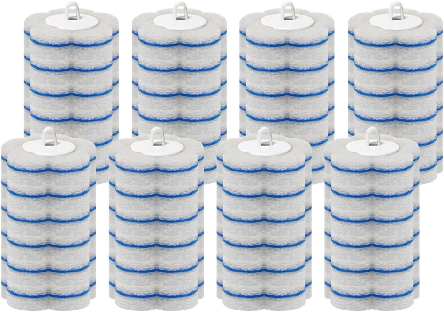 Disposable Toilet Brush with 48 Refills,Toilet Cleaning Supplies,Toilet Wand Brush Starter Kit,Wall Mounted Toilet Bowl Cleaner Brush with Holder for Bathroom Deep Cleaning & Hygiene (White)