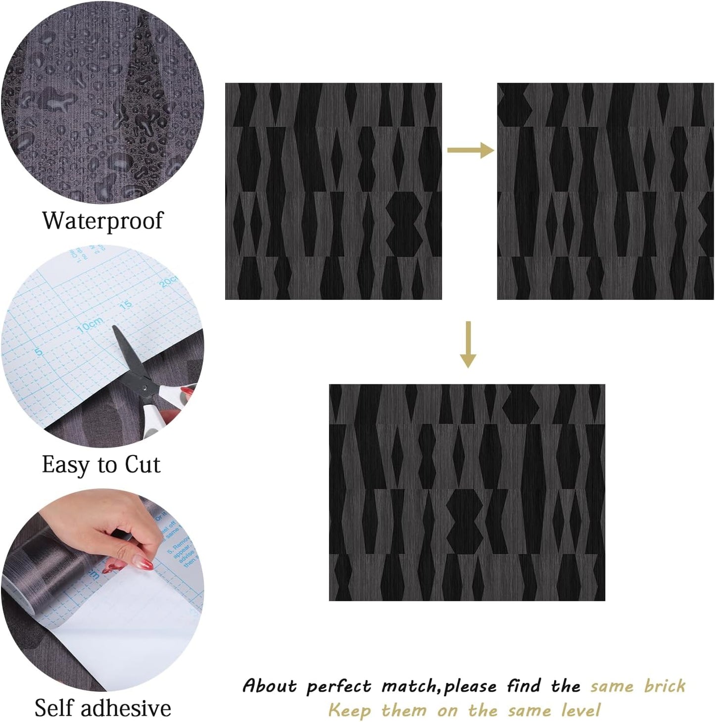 Modern Peel and Stick Wallpaper 17.3" x 78.7" Self Adhesive Wallpaper Textured Neutral Stripe Contact Paper Removable Vinyl Wall Paper for Living Room Bedroom Accent Wall Modern Minimalist Wall Decor