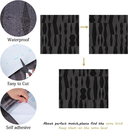 Modern Peel and Stick Wallpaper 17.3" x 78.7" Self Adhesive Wallpaper Textured Neutral Stripe Contact Paper Removable Vinyl Wall Paper for Living Room Bedroom Accent Wall Modern Minimalist Wall Decor