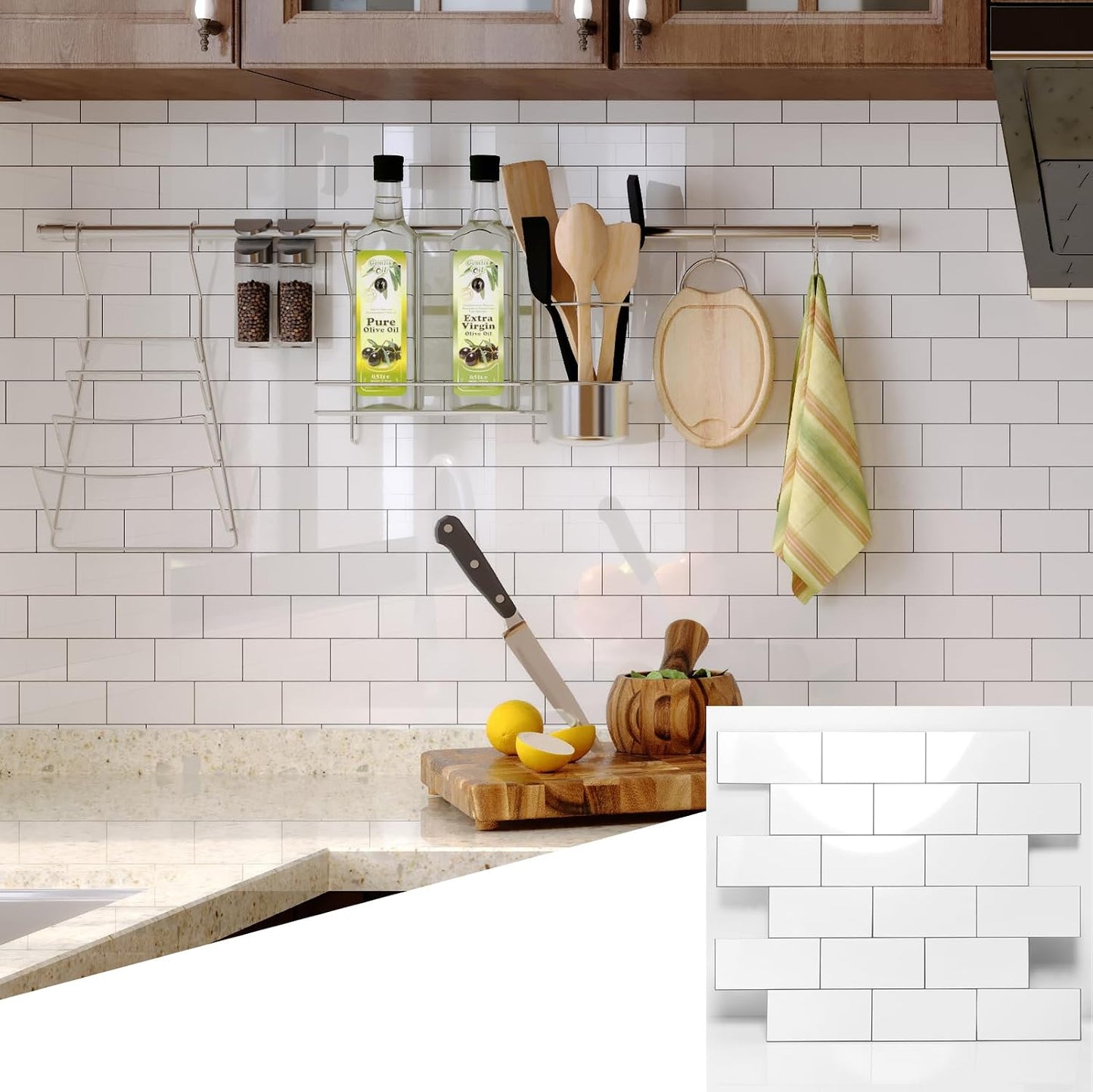 2026 New Upgrade Peel and Stick Backsplash Tile, Peel and Stick 11.34" X 11.57" Wall Tile for Kitchen, Bathroom, Fireplace, Laundry (Beige Ecru, 10 Packs)