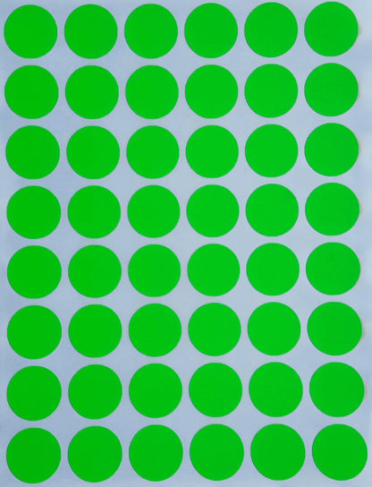 Royal Green Dot Sticker 11/16" Inch (17mm) Colored Labels in Purple - 2400 Pack - Colors A