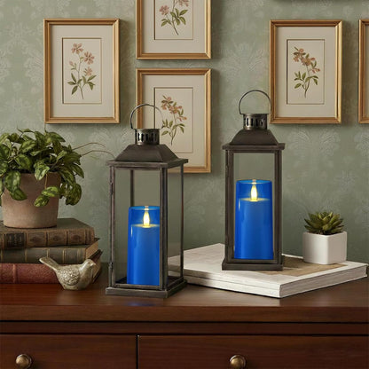 Raycare Flameless Electronic Pillar Candles with Remote Control and Timer- Battery Operated Realistic Flickering LED Fake Candle for Home, Wedding, Valentine's Day, Decor,White,Set of 2(3"x6"6")