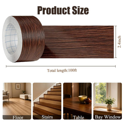 GSCIT Club Wood Grain Repair Tape, 2.4 inch X 15ft Self Adhesive Maple Grain Repair Patch for Tables, Chairs, Baseboards, Doors, Windows, Floors, Handicraft DIY. - Colors B