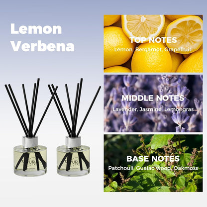 Reed Diffuser Set,Bamboo White Tea Scented Oil Diffuser with 12 Reed Sticks,3.38 fl.oz(100ml x2),Long-Lasting Home Fragrance for Living Room,Bedroom,Bathroom