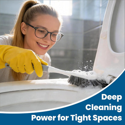 3 Pack Hard Bristle Scrub Brush Set, Heavy Duty Cleaning Brushes with Ergonomic Handle, Specifically Designed for Bathroom, Shower, Bathtub, Tub, Carpet, Floor, Grout, Tile