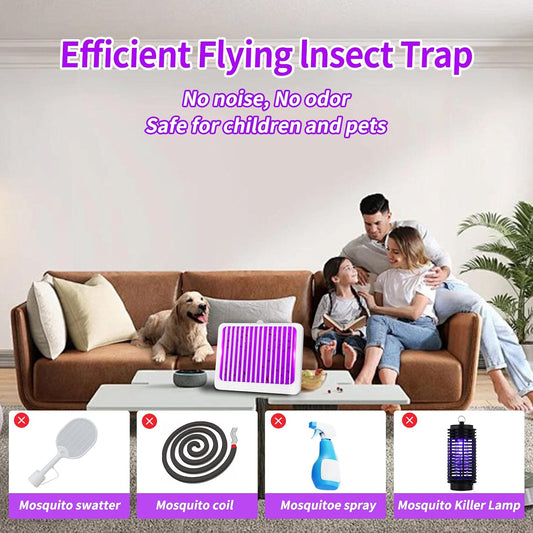 Fruit Fly Traps for Indoors - Indoor Fly Trap, Plug-in Bug Light Catcher with UV and Blue Light,Gnats, Mosquitoes, Flies, Moths,House Flies - Fly Traps Indoor for Home-400 Sq Ft of Protection
