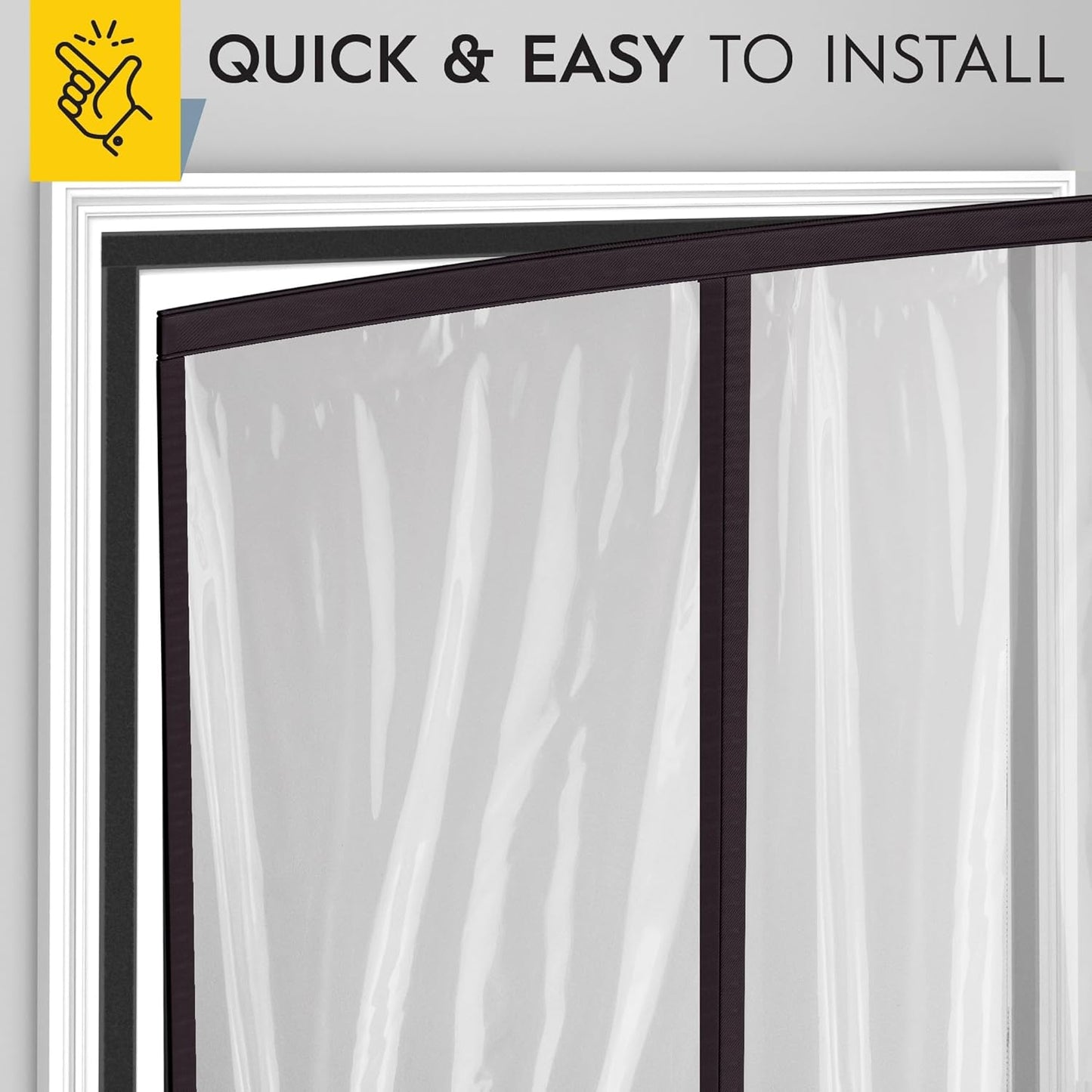 AUGO Heavy Duty Magnetic Screen Door – Fiberglass Pet Resistant Mesh, Self Sealing Hands Free Magnetic Closure, Tear Resistant Door Screen Keeps Bugs Out, Patent Pending Keep Open Feature – 38” x 83”