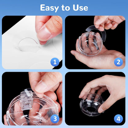 5 Pairs Replacement Transparent Tape for Stove Knob Safety Covers, Strong Acrylic Adhesive for Child Proof Stove Knob Covers, Premium Double Sided Tape for Oven Knob Covers - Universal Fit/No Wobbling