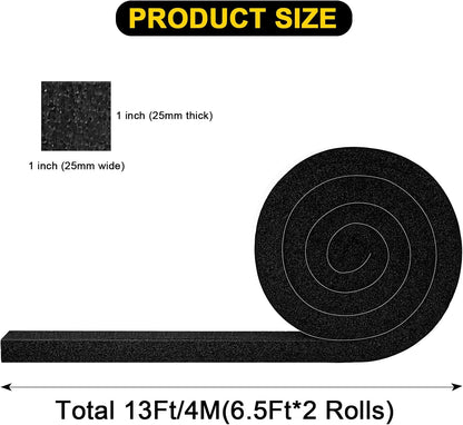 Strong Adhesive Weather Stripping, High Density Weatherproof Weather Stripping Door Seal Strip for Sliding Door, Windows,Noise-Reduction Foam Sealing Strip, White(1/2 in x 1/4 in x 13Ft) - Colors A