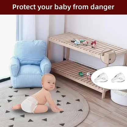 Baby Furniture Corner Protector - Clear Edge Guards Bumpers - 16 Pack Soft Silicone Safety Covers for Table Desk Cabinet, Childproofing Essentials for Toddlers Kids