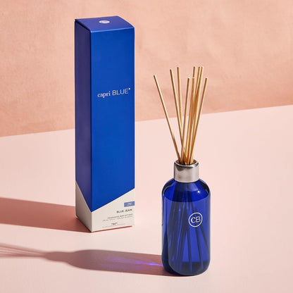 Capri Blue Volcano Reed Diffuser Set - Includes Reeds, Fragrance Oil, and Glass Bottle - Luxury Scented Reed Diffusers for Home Decor - Room Fresheners - White (8 fl oz)