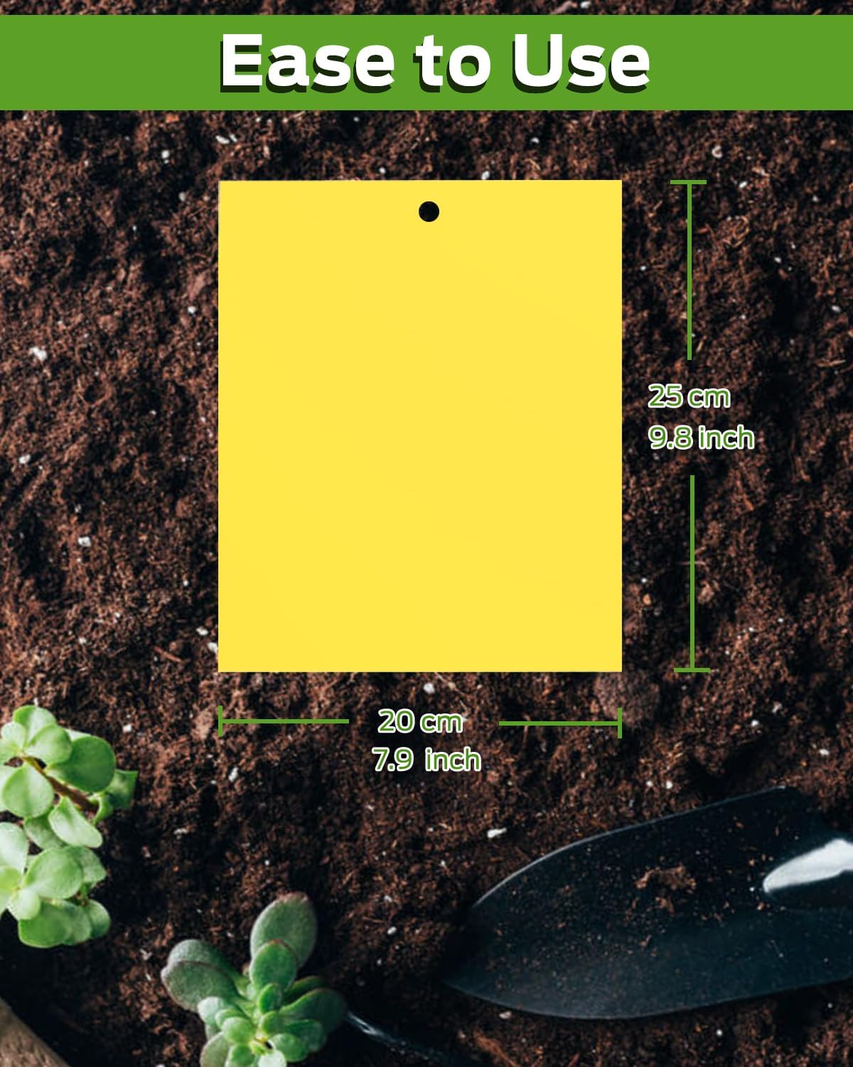 Yellow Sticky Traps for Plant Gnats, 100PCS Fungus Gnat Trap | for Gnat, Fruit Fly, Flying Insects, Bug, Waterproof, Non-Toxic Indoor Outdoor Use for Houseplants, Pots, Garden & Kitchen