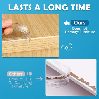 Clear Soft Edge Protector Strip, Soft PVC Baby Proofing Edge Protector with Strong Adhesive for Desk Wall Furniture Corner Safety Protection (3meter)