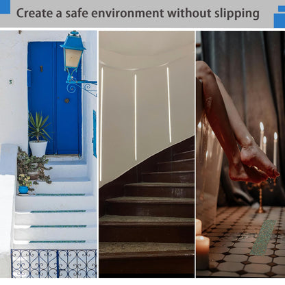 CHUANGSEED Anti-Slip Tape 2" x15ft - Waterproof Blue Safety Grip Tape for Stairs, Pool, Bathroom, Outdoor Steps - Heavy Duty Non-Slip Traction Strip