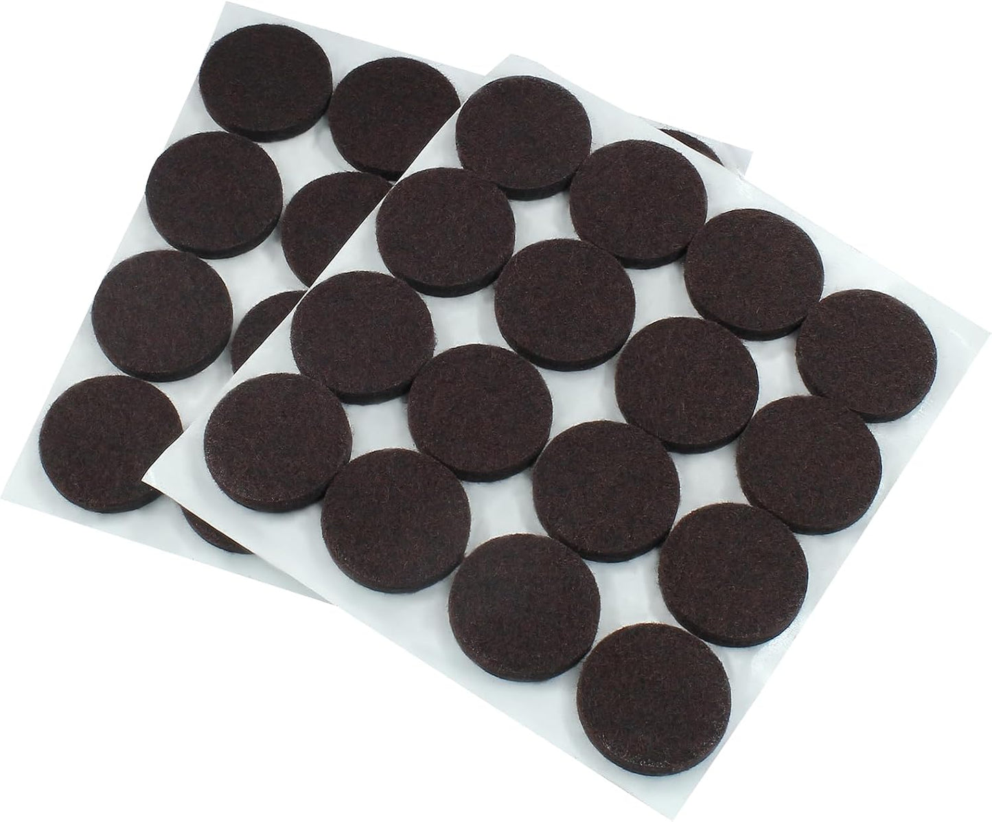 16 Pcs 3"/75mm Felt Furniture Pads Brown Round Self Adhesive | 5mm Thick, Anti Scratch Floor Protectors, For Furniture Feet Chair Legs