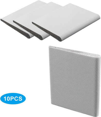 4 Pcs Door Corner Seals, Exterior Door Jamb Frame Seal, Self-Adhesive Wedge Draft Stoppers Foam Pads for Weather Stripping Noise Isolating (White)