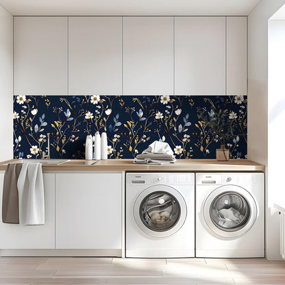 Peel and Stick Wallpaper, Soft Wildflower Botanical Contact Paper, PVC Vinyl Removable Wall Covering, Waterproof Easy-Clean, No Residue Renter Friendly, Neutral Decor, 39.4x17.3 in (Flowers2)
