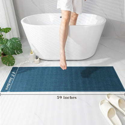 chakme Bathroom Rugs Mat 24x17, Ultra Thin Non Slip Bath Mat Small Quick Dry Absorbent Bath Mat for Bathroom Floor, (Dark Beige, 24"x17")