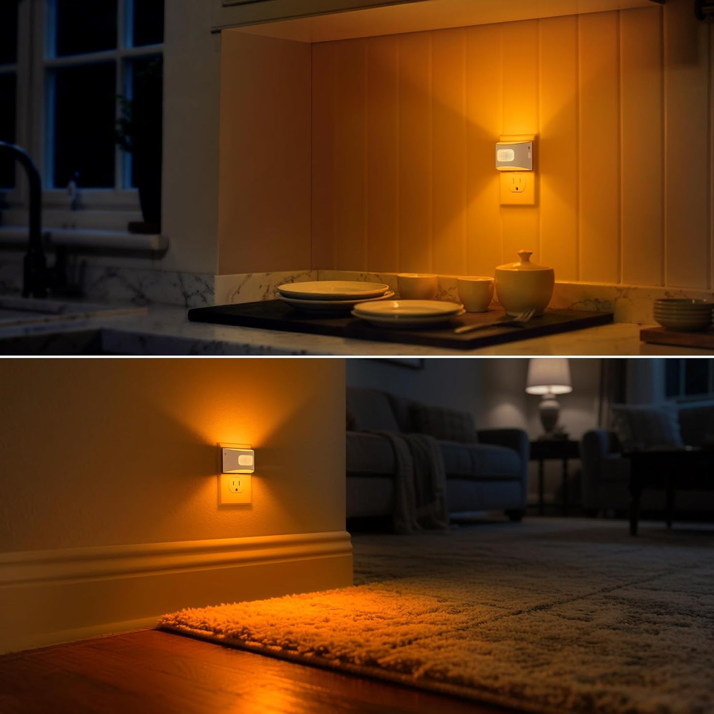 DORESshop LED Night Light[2 Pack], Night Lights Plug into Wall, 3 Mode Plug in Night Light with Motion Sensor, Dusk to Dawn Sensor, Nightlights for Adults, Bedroom, Bathroom, Hallway