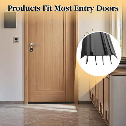 2 Pcs 36 Inch 90CM Exterior Door Sweep with Vinyl Fins, Under Door Weather Stripping Seal for Exterior Doors with Kerf Track, Replacement Bottom Door Seal Strip, Draft Stopper & Rodent Proof